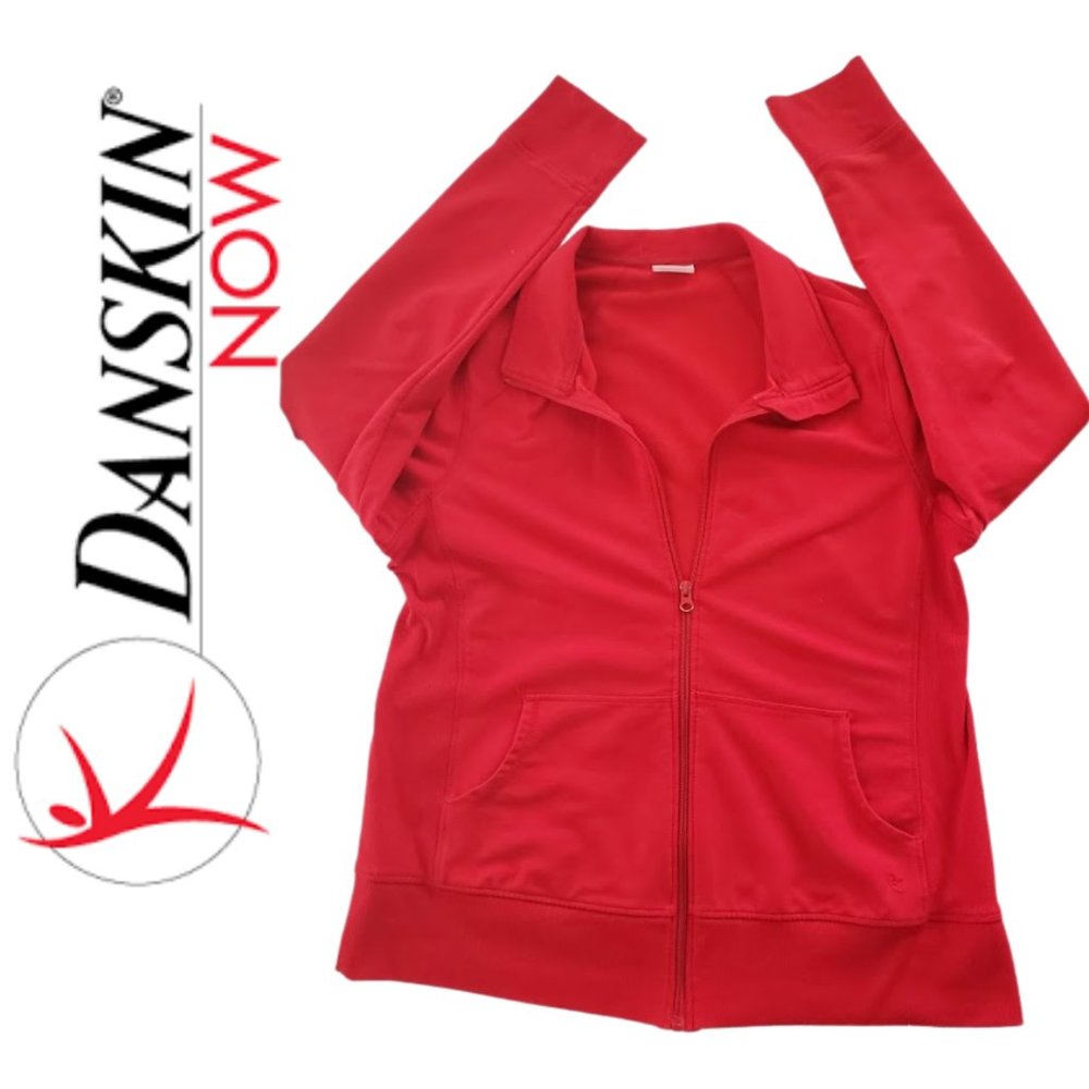 Danskin Now Red Active Workout Track Jacket XL - Picture 5 of 15